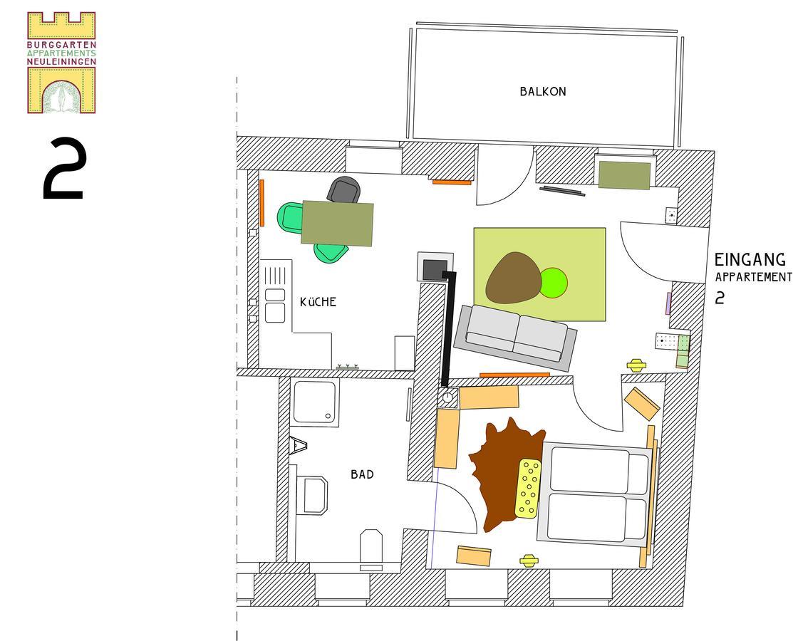 Burggarten Appartements Neuleiningen Eksteriør bilde
