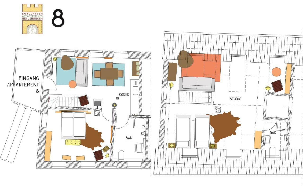 Burggarten Appartements Neuleiningen Eksteriør bilde